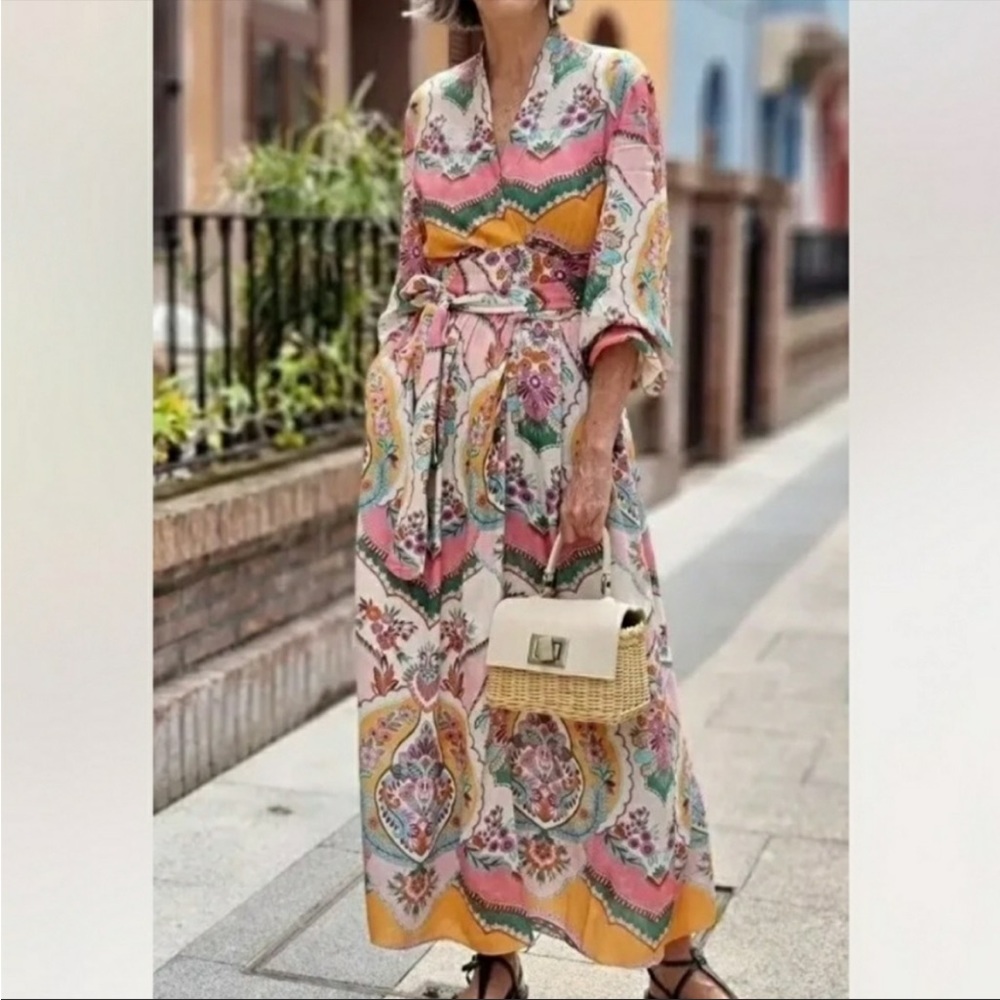Zara Blogger Favorite Printed Wrap Dress